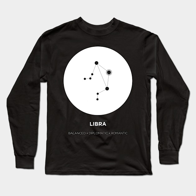 Libra Zodiac Long Sleeve T-Shirt by jessycroft